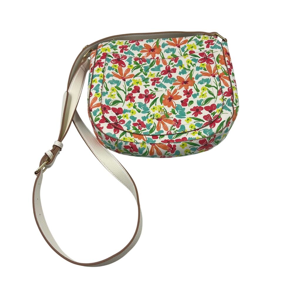 Nanette Lepore Floral Sunflower Crossbody Shoulder Purse Spring Zippered Handbag